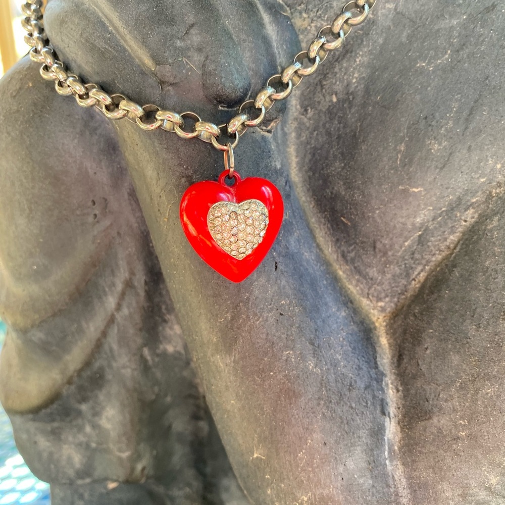 Bling heart necklace